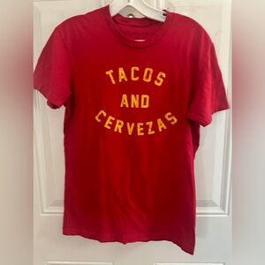 Tacos and Cervesas TShirt Red